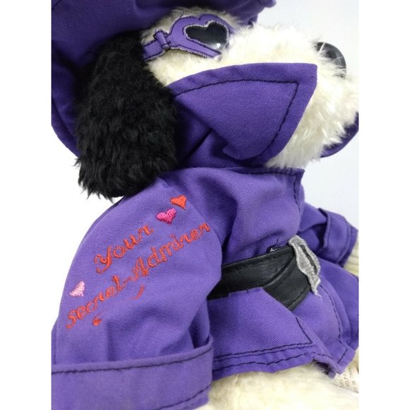 Secret Admirer White Dog in Purple Coat ❤  and Hat Stuffed Plush 9" First & Main - Picture 5 of 11